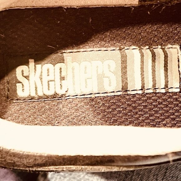 Skechers Shoes Womens Size 7.5 Black Leather Comfort Walking Athletic 45055 Y2K - Picture 15 of 16